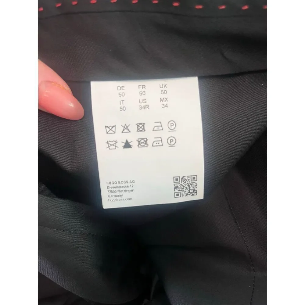 Hugo Boss EXTRA-SLIM-FIT TROUSERS IN VIRGIN-WOOL POPLIN New NWT